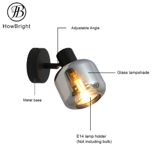 Grey glass spot light for home ceiling