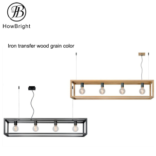 decorative Pendant Light, metal E14 E27 bulb Pendant lamp in Black Adjustable Length