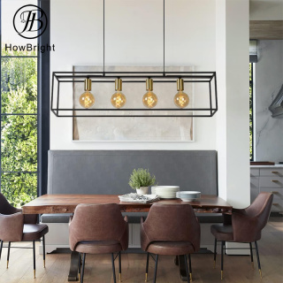 decorative Pendant Light, metal E14 E27 bulb Pendant lamp in Black Adjustable Length