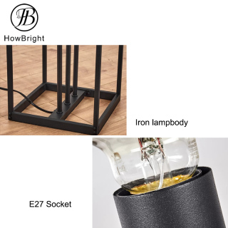 Metal 3-Light Freestanding floor Lamp in black color