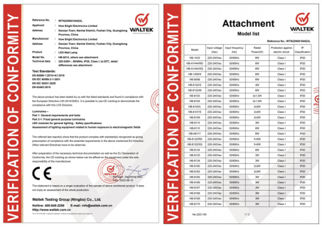 Lámpara de pared LED Certificado CE