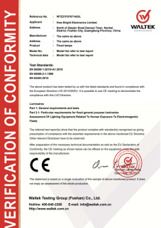 Floor light CE certificate