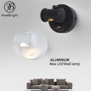 wall light spotlight with rotating cover reading lamp