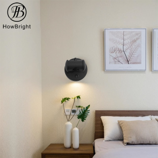 wall light spotlight with rotating cover reading lamp