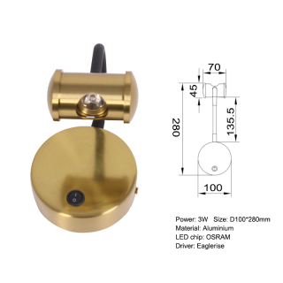 LED Wall Lamp Aluminum gooseneck LED Light with Cover