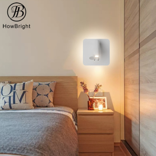 Modern LED Wall Lamp with Window Hotel Bedrooms Bedside Reading Light