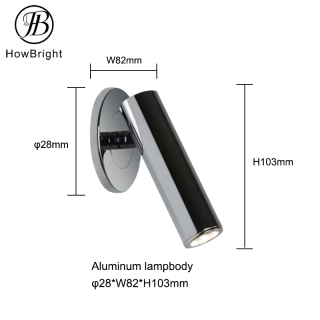 Adjustable 350 Degree Rotatable LED Headboard Wall Lamp
