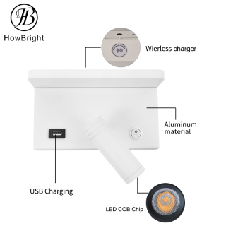 3W aluminum down lighting bedroom led reading light