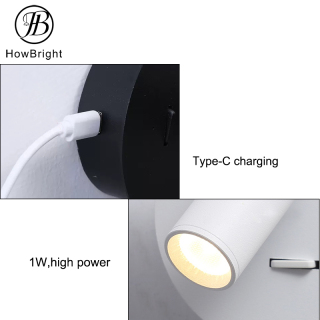 Magnetic LED wall lamp No punching Rechargeable wall light
