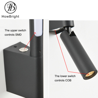 9W up down LED Wall Sconces Rotatable wall lamp LED Wall Light