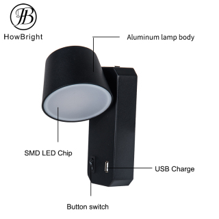 hotel wall surface reading lamp headboard led wall light