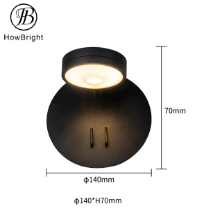 Round aluminium Decoration Indoor Modern wall lamp