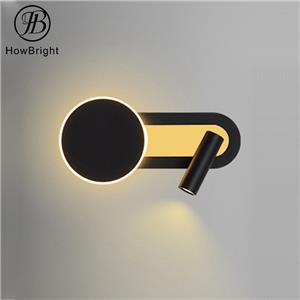 Lámpara de pared decorativa con lámina de oro Lámpara de lectura universal