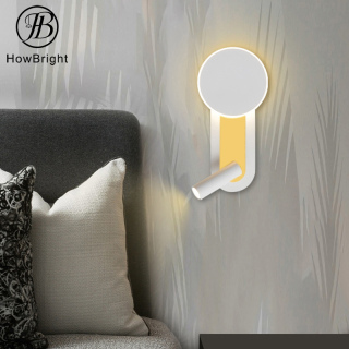 Lámpara de pared decorativa con lámina de oro Lámpara de lectura universal