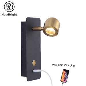 indoor wall lamp Adjustable LED simple reading lamp With USB charging