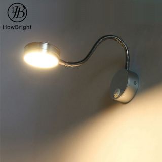 Gooseneck Spotlight Hotel Bedside LED Reading Wall Lamp