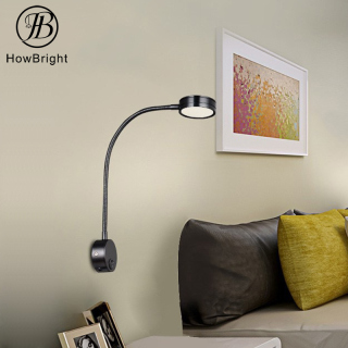 Gooseneck Spotlight Hotel Bedside LED Reading Wall Lamp