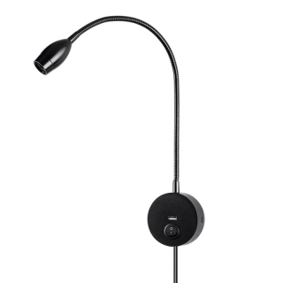 Small Black Wall Sconce Lighting Plug In For Bedroom