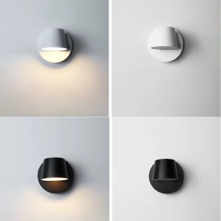 Apliques de pared para interior, mesita de noche, montaje en pared ajustable, 1/2/3 cabezales