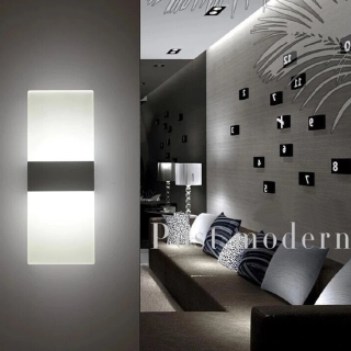 Aluminium Acrylic Silver Warm White Indoor Led Wall Light