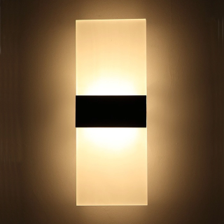Aluminium Acrylic Silver Warm White Indoor Led Wall Light