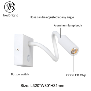 Indoor Wall Sconce Light Modern LED Bedroom Bedside Lamp