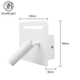 Multifunctional Hotel Bedside Wall Lamp