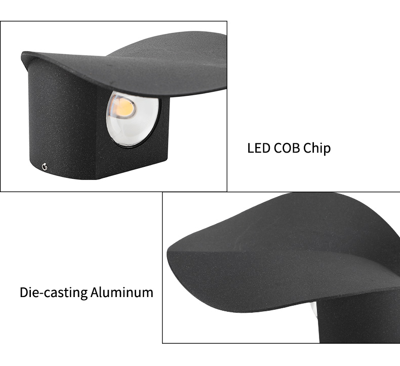 Black LED Wall Light