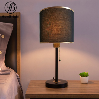 Lampă de birou E26/E27 în stil nordic modern Lampă de masă din pânză simplă de lux