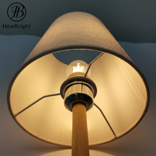 modern home decor wood base table lamp fabric lampshade bedroom