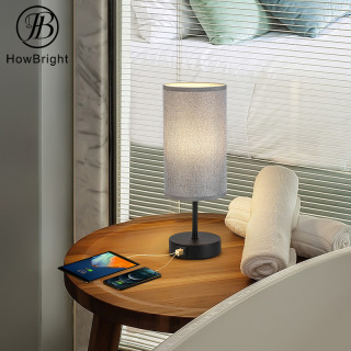 USB Cordless Rechargeable Wooden Table Lamp