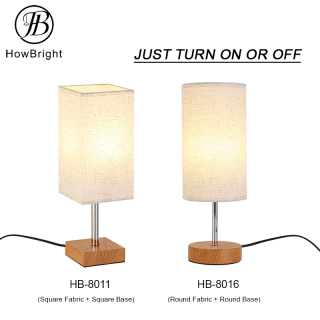 USB Cordless Rechargeable Wooden Table Lamp