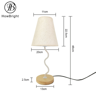 Nordic Fabric Metal Table Lamp for Living Room Bedroom