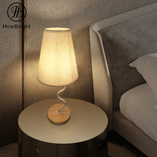 Nordic Fabric Metal Table Lamp for Living Room Bedroom