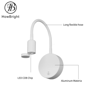 LED Wall Lamp With Rotating Cover COB Wall Light