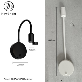 LED Wall Lamp With Rotating Cover COB Wall Light