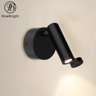 Rotatable Bedside Lamp Shabbat wall lamps LED Reading Wall Light with rotating cover