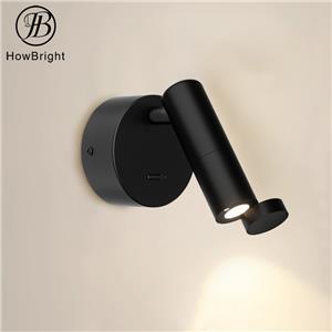 Вращающийся прикроватный светильник, бра для шаббата, светодиодный настенный светильник для чтения с вращающимся плафоном