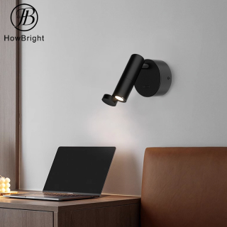 Вращающийся прикроватный светильник, бра для шаббата, светодиодный настенный светильник для чтения с вращающимся плафоном