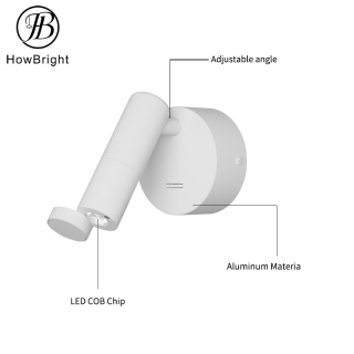 Вращающийся прикроватный светильник, бра для шаббата, светодиодный настенный светильник для чтения с вращающимся плафоном