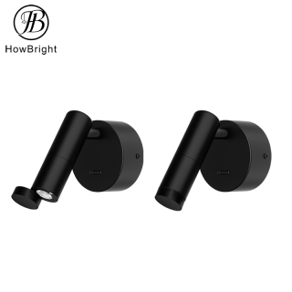 Вращающийся прикроватный светильник, бра для шаббата, светодиодный настенный светильник для чтения с вращающимся плафоном