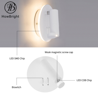 3W+6W Reading Wall Sconce Light Shabbat wall lamps