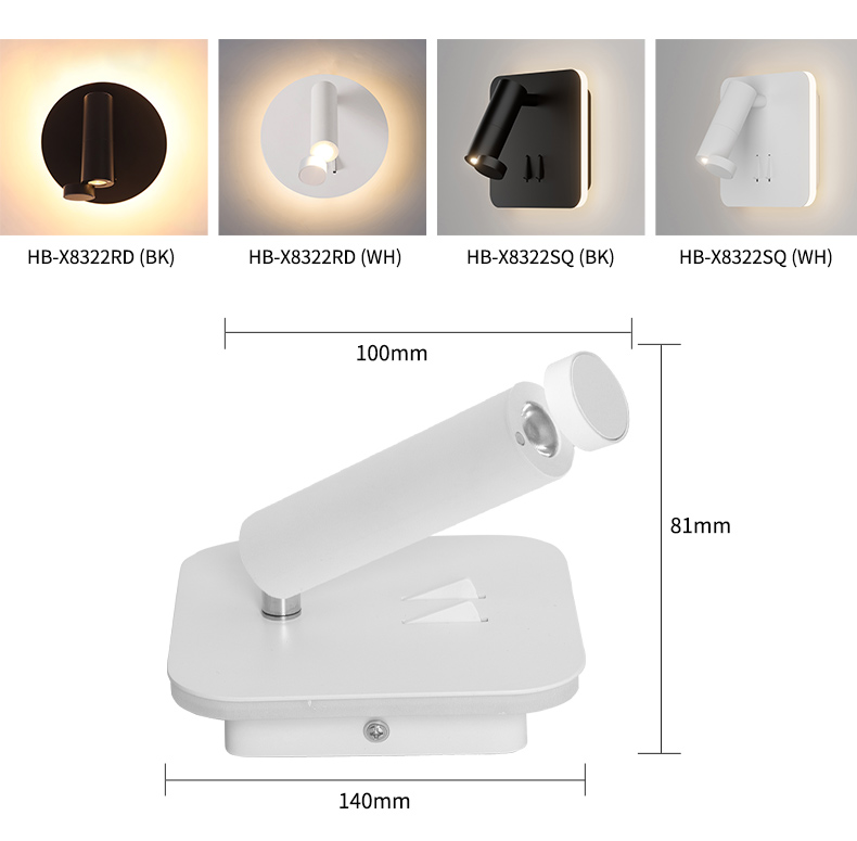 led reading wall lamp