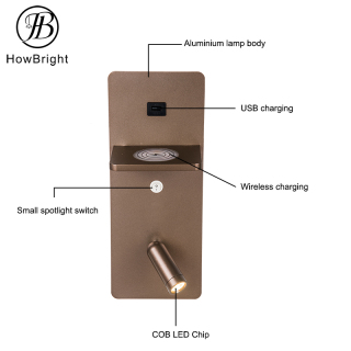 Hotel & Bedroom Lighting with Wireless Charging