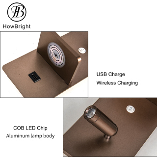 Hotel & Bedroom Lighting with Wireless Charging