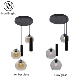 Glass Chandelier Round Ball Pendant Lamp Hanging Pendant Light