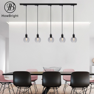 Glass Chandelier Round Ball Pendant Lamp Hanging Pendant Light