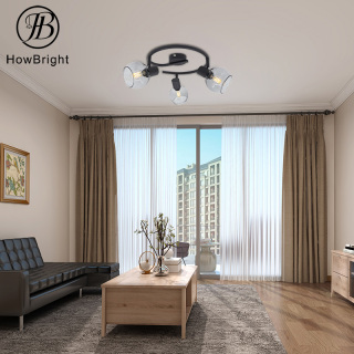 Retro loft smoky glass pendant light creative personality restaurant bar table industrial adjustable led chandelier