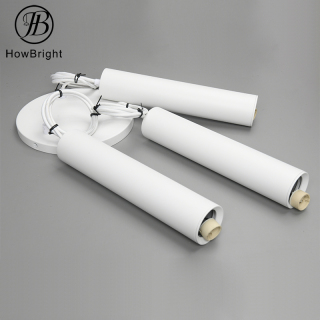 Classic retro gold hanging wire living room background wall LED chandelier