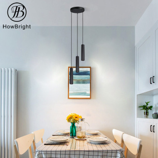 Classic retro gold hanging wire living room background wall LED chandelier